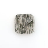 BLACK RUTILE QUARTZ MANY RUTILE (MILKY) CUT CUSHION 8.00X8.00 MM 1.91 Cts.
