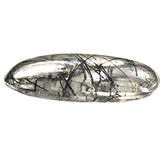 BLACK RUTILE QUARTZ (SOME RUTILE)(TRANSPARENT)(SI) PLAIN LENTIL CUSHION 24.00X24.00 MM 27.65 Cts.