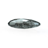 BLACK RUTILE QUARTZ MANY RUTILE (MILKY)(HI) ROSE CUT BRIOLETTE PEARISH 15.00X12.00 MM 5.55 Cts.