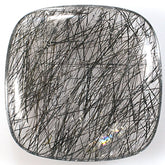 BLACK RUTILE QUARTZ (MANY RUTILE) (TRANSPARENT) PLAIN LENTIL CUSHION 24.00X24.00 MM 28.93 Cts.