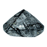 BLACK RUTILE QUARTZ CUT CUSHION 14MM 10.28 Cts.