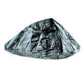BLACK RUTILE QUARTZ CONCAVE CUT PEAR 20X15 MM 15.22 Cts.