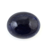 BLUE SAPPHIRE OVAL CAB WITH FROSTED DOMED BOTTOM 10X8MM 5.70 Cts.