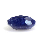 BLUE SAPPHIRE FOOTBALL CUT BRIOLETTE CUSHION 8MM 2.62 Cts.