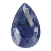 BLUE SAPPHIRE ROSE CUT PEAR CAB 26X16MM 15.60 Cts.
