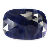 BLUE SAPPHIRE ROSE CUT CUSHION CAB 25X18MM 19.20 Cts.