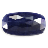 BLUE SAPPHIRE ROSE CUT CUSHION CAB 19X10.50MM 7.85 Cts.