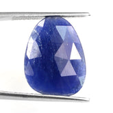 BLUE SAPPHIRE ROSE CUT BRIOLETTE PEARISH 20X15MM 11.95 Cts.