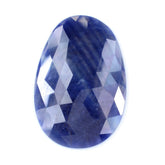 BLUE SAPPHIRE ROSE CUT IRREGULAR OVAL CAB 42X29MM 41.90 Cts.