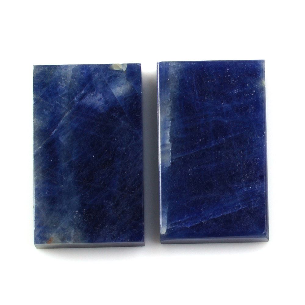 BLUE SAPPHIRE PLAIN RECTANGLE PLATE 30X18MM 63.60 Cts.