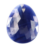 BLUE SAPPHIRE ROSE CUT IRREGULAR OVAL CAB 31X39MM 41.90 Cts.