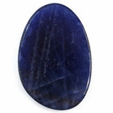 BLUE SAPPHIRE ROSE CUT IRREGULAR PEARISH CAB 19X13MM 9.15 Cts.