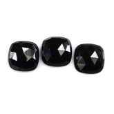 BLACK SPINEL ROSE CUT CUSHION CAB 12MM 7.55 Cts.