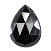 BLACK SPINEL ROSE CUT PEAR CAB 14X10MM 5.64 Cts.