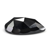 BLACK SPINEL ROSE CUT PEAR CAB 14X10MM 5.64 Cts.