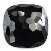 BLACK SPINEL IRREGULAR FACETED CUSHION CAB 16MM 11.91 Cts.