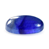 GLASSFILLED BLUE SAPPHIRE PLAIN OVAL CAB (DARK) 14X10MM 8.60 Cts.