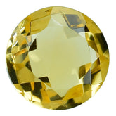 YELLOW CITRINE CHECKER CUT BACK ROUND (YELLOW GOLDEN) (C-3/CLEAN) 8.00MM 1.85 Cts.