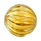 CITRINE (GOLDEN) CARVED MELON BALLS (DES#70) (HALF DRILL) (C-1) 10MM 7.00 Cts.