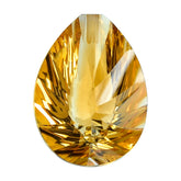 CITRINE (GOLDEN) CONCAVE BRIOLETTE PEAR (DES#14) (HALF DRILL) (C-1) 16X12MM 8.26 Cts.