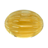 CITRINE (GOLDEN) WATER MELON CARVED OVAL CABS (DES#11) (HALF DRILL) (C-2) 14X10MM 7.90 Cts.
