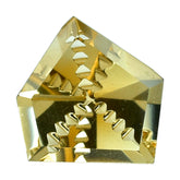 CITRINE (GOLDEN) ZIP CUT PENTAGON (DES#98) (C-3) 12MM 4.55 Cts.