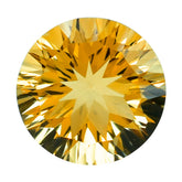 CITRINE (YELLOW) CONCAVE CUT ROUND (DES#45) (C-2) 10MM 3.47 Cts.