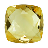 CITRINE (YELLOW) ANTIKE CUSHION WITH ONE SIDE TABLE & ONE SIDE CHECKER CUT (DES#24) (C-4) 12MM 6.75 Cts.