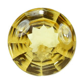 CITRINE (YELLOW) CONCAVE STEP CUT BACK ROUND (DES#47) (C-3) 15MM 11.79 Cts.