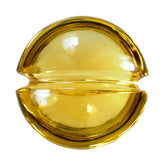 CITRINE (GOLDEN) LENTIL ROUND WITH CARVED BELT (DES#25) (C-2) 12MM 4.88 Cts.
