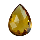CITRINE (ORANGE) ROSE CUT BRIOLETTE PEAR 14X10MM 3.88 Cts.
