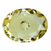 YELLOW CITRINE BOTH SIDE TABLE CUT OVAL WITH ONE CHEESE HOLE 16X12MM 8.50 Cts.
