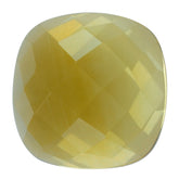 CITRINE CHECKER CUSHION CAB 10MM 4.03 Cts.