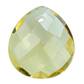 YELLOW CITRINE BRIOLETTE PEAR (FULL DRILL) (C-4/CLEAN) 11X10MM 3.55 Cts.