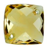 CITRINE BRIOLETTE CUSHION (TWO HOLE) 8MM 2.15 Cts.