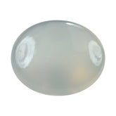 DYED BLUE CHALCEDONY BUFFTOP OVAL (LIGHT/SI) 11X9MM 3.01 Cts.