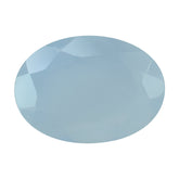 NATURAL CHALCEDONY BOTH SIDE TABLE CUT OVAL 14X10MM 2.83 Cts.