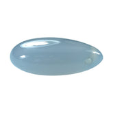 NATURAL CHALCEDONY LENTIL PEAR (FULL DRILL) 16X12MM 7.98 Cts.