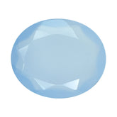 NATURAL CHALCEDONY BOTH SIDE TABLE CUT OVAL 12X10MM 2.65 Cts.