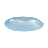 NATURAL CHALCEDONY BOTH SIDE TABLE CUT OVAL 12X10MM 2.65 Cts.