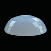 NATURAL CHALCEDONY CHECKER OVAL CAB 24X19MM 28.66 Cts.