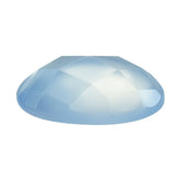 NATURAL CHALCEDONY CHECKER OVAL CAB 9X7MM 1.35Cts.