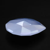 NATURAL CHALCEDONY ROSE CUT BRIOLETTE IRREGULAR PEAR 13MM 3.55 Cts.