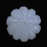 NATURAL CHALCEDONY MELON CARVED BALL (DES#70) (FULL DRILL) 11MM 7.70 Cts.