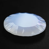 NATURAL CHALCEDONY CONCAVE ROUND FLAT COIN (DES#142) 15MM 5.90 Cts.