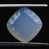 NATURAL CHALCEDONY CONCAVE CUSHION FLAT COIN (DES#144) 12MM 4.38 Cts.