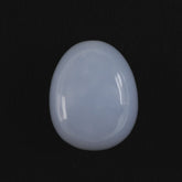 NATURAL BLUE CHALCEDONY PLAIN EGG SHAPE (HALF DRILL) 16X13MM 19.98 Cts.