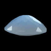 NATURAL CHALCEDONY CHECKER CUT OVAL 20X15MM 15.68 Cts.