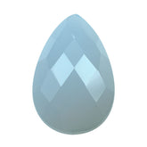 NATURAL CHALCEDONY CHECKER PEAR CAB (LIGHT/CLEAN) 15X10MM 4.61 Cts.