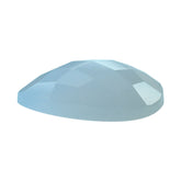 NATURAL CHALCEDONY CHECKER PEAR CAB (LIGHT/CLEAN) 15X10MM 4.61 Cts.